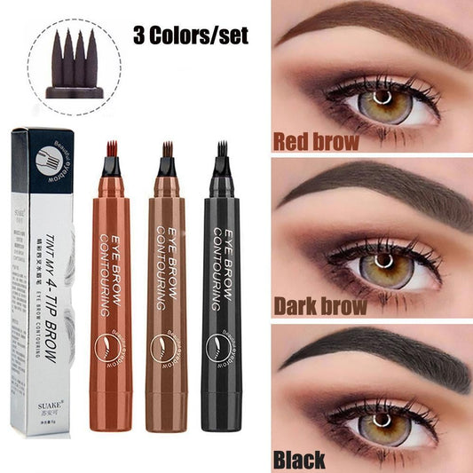 3 Colors Waterproof Eyebrow Pencil